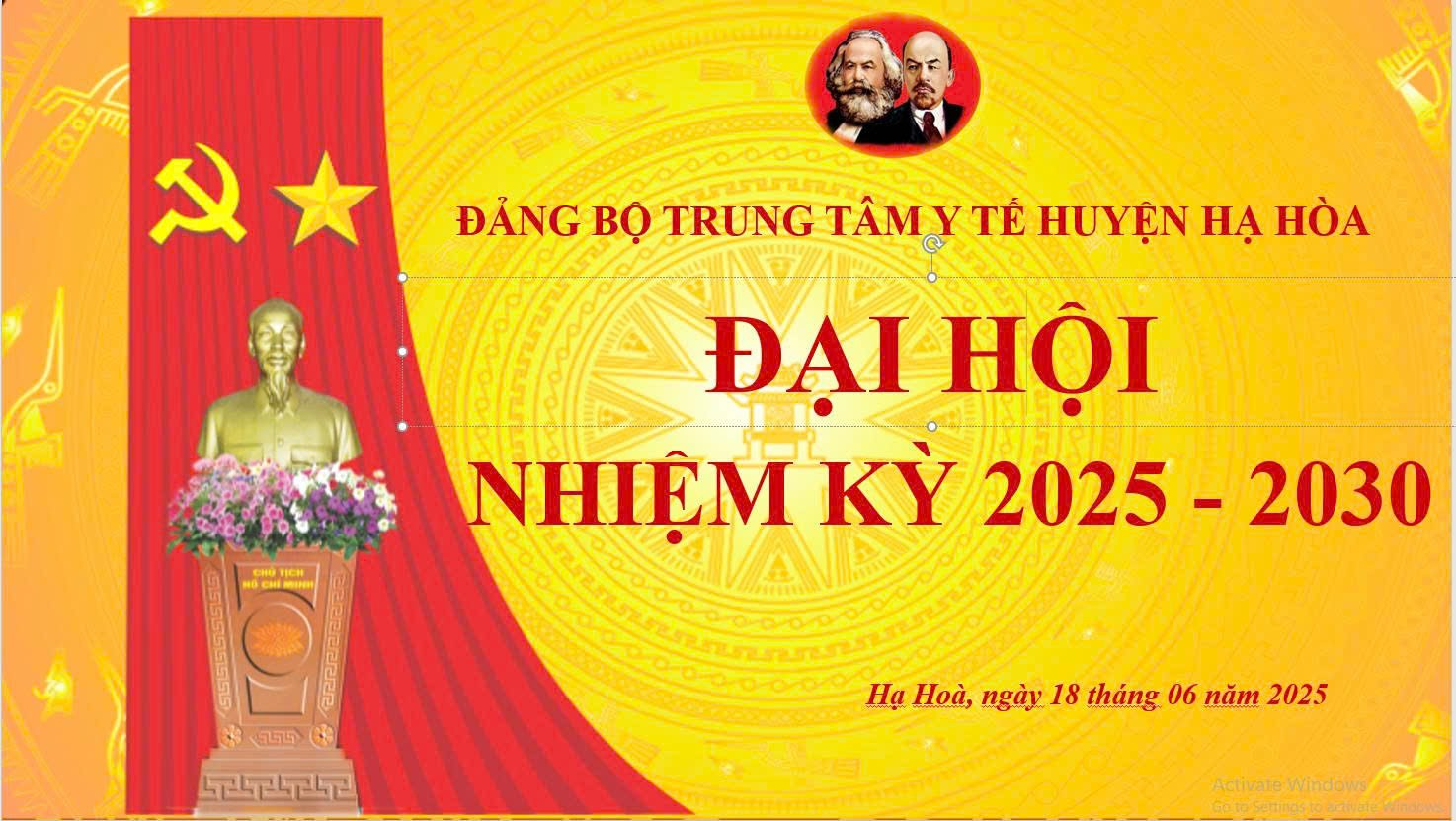 ĐẢNG BỘ BỘ PHẬN TRUNG TÂM Y TẾ HẠ HÒA TỔ CHỨC THÀNH CÔNG ĐẠI HỘI ĐẢNG BỘ NHIỆM KỲ 2025 - 2030
